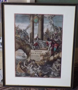 1693 Neptune Francois de Hooghe Mortier Jaillot Atlas Map Title Page SUPERB - Picture 1 of 12