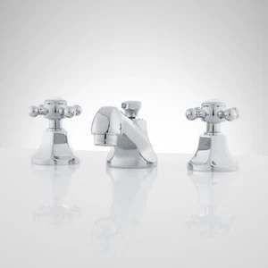 Signature Hardware NEW YORK WIDESPREAD BATHROOM FAUCET - Chrome - Picture 1 of 8