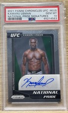 2021 Panini Chronicles UFC Kamaru Usman National Pride Signature Auto KUS PSA 10