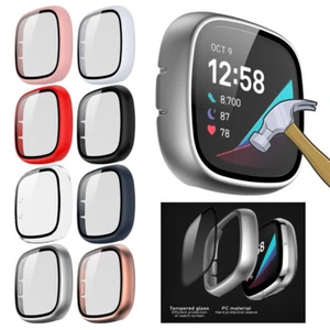 Etui ze szkła hartowanego do Fitbit Versa 3 / Sense Screen Protector Cover Odporna na wstrząsy - Zdjęcie 1 z 20