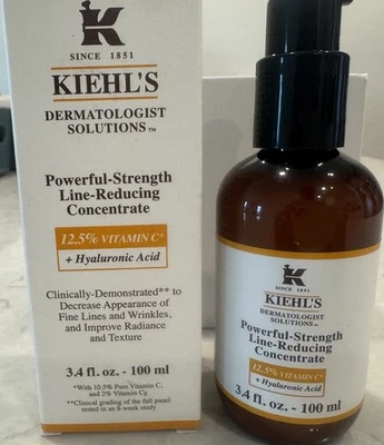 Kiehl's POWERFUL-STRENGTH Line Reducing Concentrate. 3.4 oz/100 ml NEW AUTHENTIC - Image 1 of 3