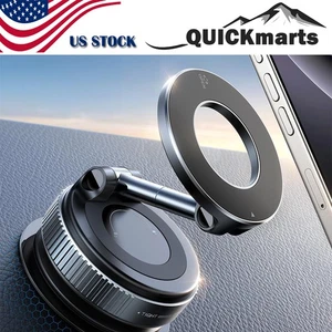 Vacuum Magnetic Cell Phone Holder 360° Adjustable Portable Car Smartphones Mount - Picture 1 of 10