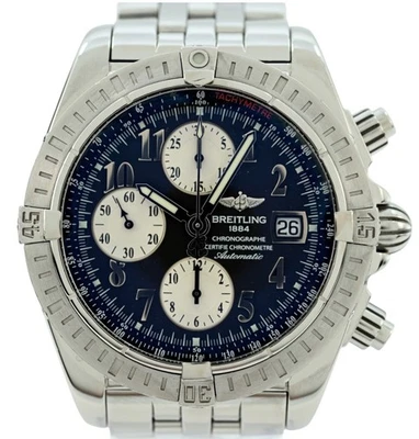Breitling Men's 44mm Chronomat Evolution Swiss Auto Grey Dial SS Watch- A13356! - Image 1 of 4