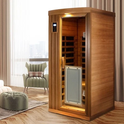Low EMF One person Far infrared red cedar Deluxe indoor sauna room - Image 1 of 4