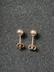 14k rose gold ball stud earrings - Picture 1 of 2