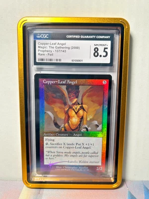 **MTG  Copper-Leaf Angel Prophecy Magic the Gathering **FOIL CGC 8.5 NM/MINT+** - Image 1 of 2
