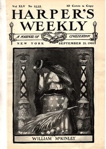 1901 Harper's Weekly September 21 McKinley Assassination; Roosevelt Inauguration - Picture 1 of 1