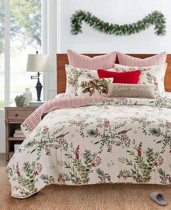 Levtex Home Holiday Collection Winterberry Forest 3 piezas Juego de edredón de algodón King - Imagen 1 de 3