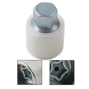 Tornillo de llave de tuerca de rueda de bloqueo para Audi letra W - Imagen 1 de 9