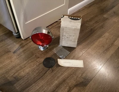 NOS NEW DIETZ 7-50 Amber/ RED 7" Lollipop  Lights  Fire Bus Turn Signal 12 Volt - Image 1 of 4