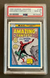 1990 IMPEL Marvel Universe SPIDER-MAN #126 AMAZING FANTASY #15 GEM MINT PSA 10 - Bild 1 von 2