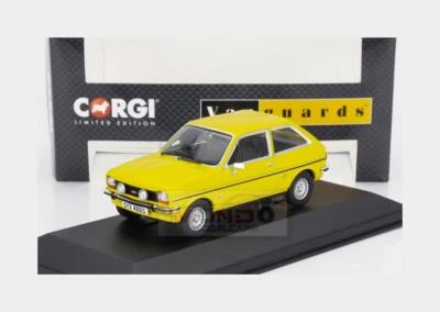 1:43 VANGUARDS Ford England Fiesta Mki 1.3L Ghia 1976 Yellow VA12513 - Immagine 1 di 2