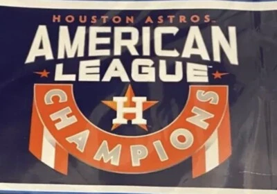 Houston Astros American League Champions Deluxe Flag/Banner 3 Ft x 5 Ft - Image 1 of 2