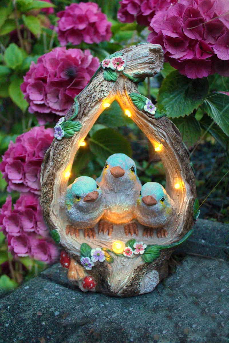 2 Solar Gartenvogel-Lichter – Metallene Deko-Figuren Für Weg & Terrasse