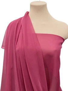 CHIFFON FABRIC VERY BERRY SHEER, LIGHT WEIGHT, FLOWING POLYESTER 60" BTY - Picture 1 of 1