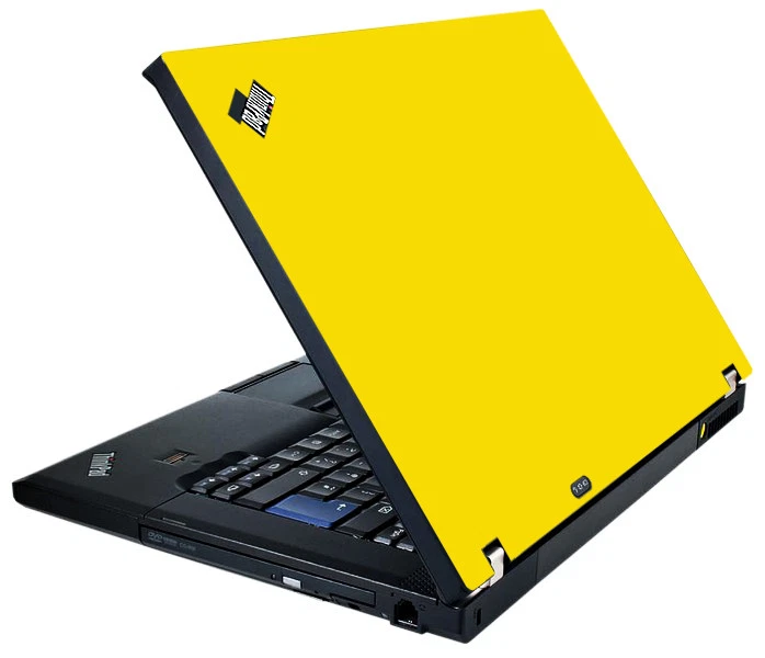 YELLOW Vinyl Lid Skin Cover Decal fits IBM Lenovo ThinkPad T61 Laptop - Image 1 of 1