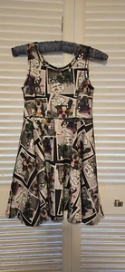 Girl's Dress, Dog Patterned Fit and Flare, Multicolored, Size 7 - Picture 1 of 4