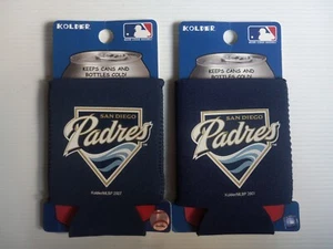 2 Pack New - MLB San Diego Padres - Can Suit Holder Coozie Koozie Cold Neoprene - Foto 1 di 2