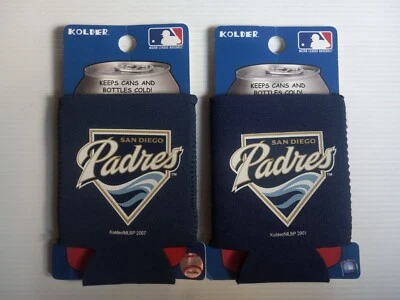 2 Pack New - MLB San Diego Padres - Can Suit Holder  Coozie Koozie Cold Neoprene - Image 1 of 2