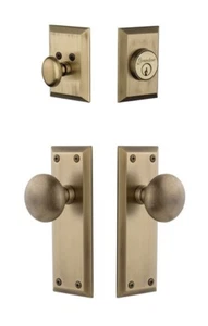 Grandeur Fifth Avenue Plate with Fifth Avenue Knob and Matching Deadbolt - Picture 1 of 3