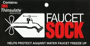 Outdoor FAUCET SOCK Water SPIGOT COVER Thinsulate Insulation frEEzing Protect 3M - Picture 1 of 6