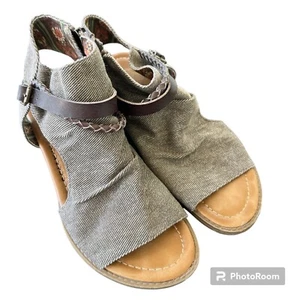 Blowfish Side Zip Sandals Flats Open Toe Size 7 - Picture 1 of 7