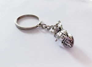 Heart Keychain, Anatomical Human Heart Keychain, Gothic Keychain, Unique Gift - Picture 1 of 3