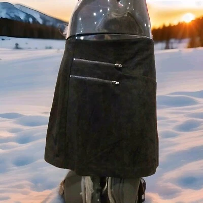 FALDA ALINE NEGRA EXUBERANTE L 31 EN CREMALLERAS ESTILO ROCKERO ESTILO RETRO MOD NUNCA USADA Foto 1 de 4