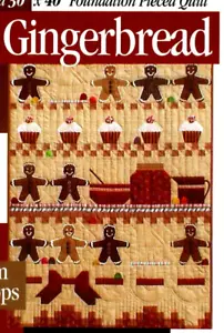Gingerbread and Gum Drops Wall Quilt Pattern Country Folk Art Primitive - Picture 1 of 2