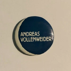 Andreas Vollenweider Vintage 80er 1,25" Pin Button Pinback Anstecker Vintage 1980er selten - Bild 1 von 4