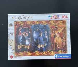 Harry Potter Jigsaw Puzzle 104 pieces - Hermione Harry Ron New - Clementoni - Picture 1 of 5