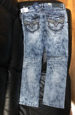 Vaqueros remaches antiguos para hombre 32x32 Foto 1 de 4