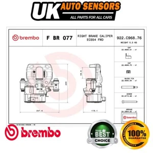 PASST FÜR SPRINTER 2.1 CDI Elektro Brembo Bremssattel vorne hinten rechts - Bild 1 von 4