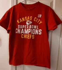 Ropa de equipo rojo de la NFL Kansas City CHIEFS 2019 Super Bowl LIV Champions talla M - Imagen 1 de 4