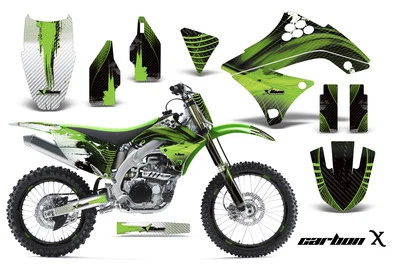 Graphic Stickers +#PLT/RIM Decals For Kawasaki KX450F 2009-2011 CARBONX G - Image 1 of 2