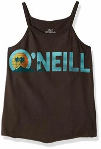 O'Neill Girls' Big Aloha Beach Screened Tank, Washed Black, Large - Picture 1 of 1