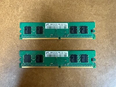 (2) Samsung 256MB 1Rx16 PC2-3200U- 333-10-C1- KR M378T3354BGO-CCCDS 0502 - Image 1 of 3