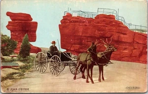 Rocky Mountain Elk Team domesticated John O'Byrne Colorado Postcard - Picture 1 of 2