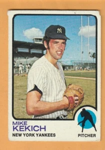 Mike Kekich New York Yankees 1973 Topps #371 Lynwood California arrugado - Imagen 1 de 2