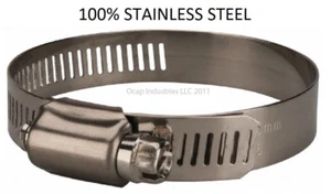 (10) Premium 304 Stainless Steel Hose Clamp #72 4-1/8" to 5" 105-127mm - Picture 1 of 2