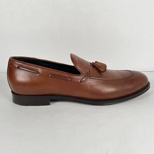 Zapatos de vestir Brooks Brothers mocasines con borlas para hombre talla 13 de cuero marrón sin cordones - Imagen 1 de 11