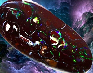 9.95cts TOP Gem Boulder Koroit Opal Polished QLD Australia - Bild 1 von 4