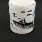 Marine Navy Coffee Cup USS ESSEX Ingalls Shipbuilding Mug Vintage 1986