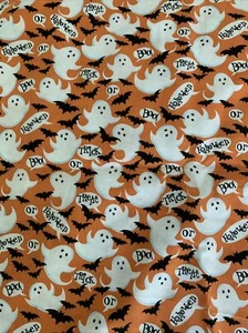 Geister Halloween "Trick or Treat" Baumwollstoff, 1 Yard, 44" x 36" - Bild 1 von 2