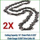2 X Chainsaw Chains Suit Giantz Pro 45Cc 16" Bar E-Start Petrol Chainsaw