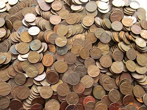 1000 U.S. COPPER PENNIES (1959-1982) **95% COPPER BULLION** - Picture 1 of 3