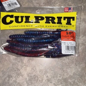 Culprit Choice of 7.5" or 10"~choose color~Original Worms Lure~FREE Shipping - Picture 1 of 1