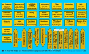 Peddinghaus-Decals 1/35 3823 Ortschilder Et Alerte De Prusse-Orientale 194 - Photo 1 sur 1