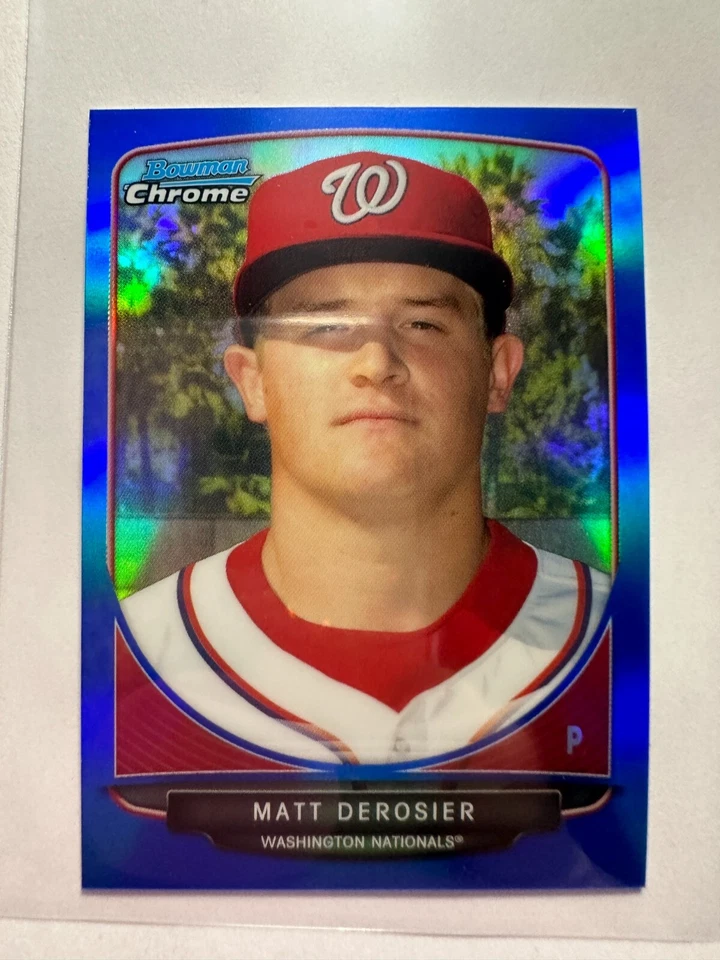K53,056 - 2013 Bowman Chrome Mini Blue Refractors #76 Matt Derosier #/99 - Image 1 of 1