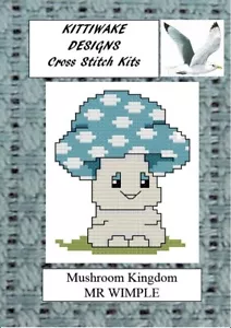 Mushroom Kingdom - MR WIMPLE Cross Stitch Kit Kittiwake. Beginners Kit - Picture 1 of 1